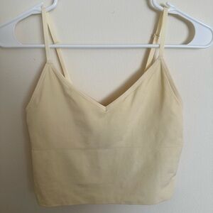 Ardene Butter Yellow V-Neck Cropped Tank